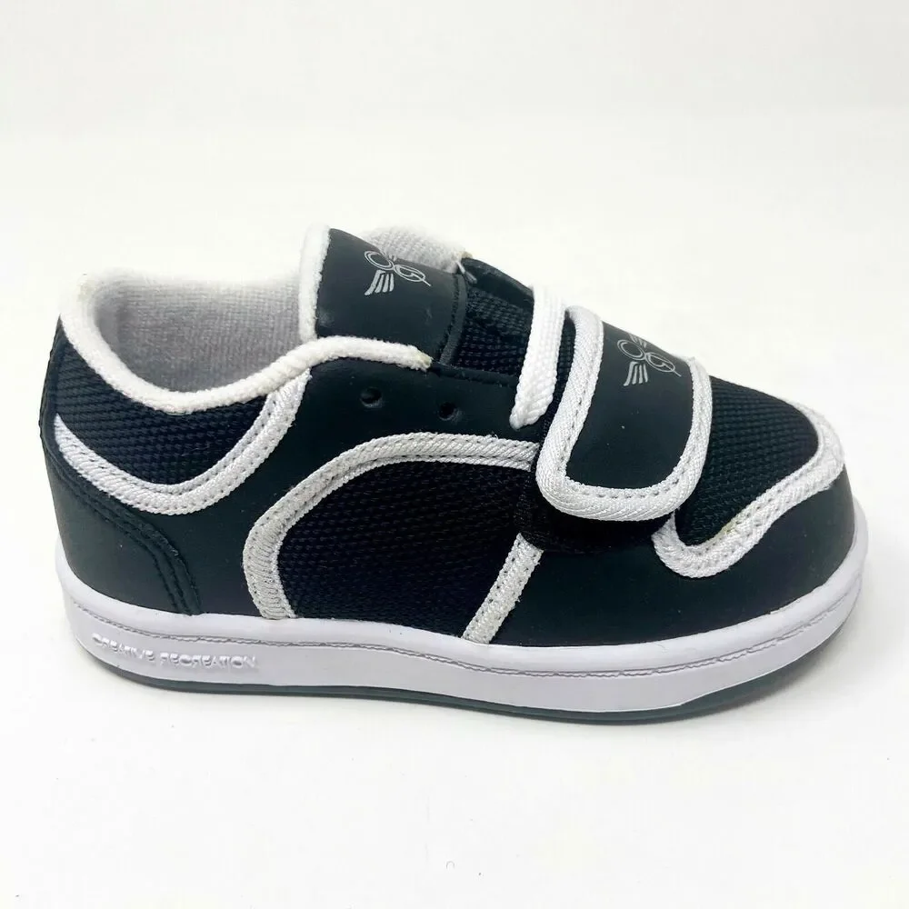 Creative Recreation Cesario Lo Black White Piping Toddler Baby Sneakers